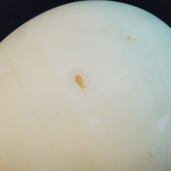 Antique Milk Glass Vase Hand Painted Yellow with Tulip Flower 8" Westmoreland - Picture 9 of 10